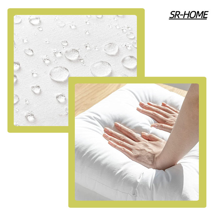 SRHOME Outdoor Pillow Inserts Pack Of 2 Square Form Water Resistant